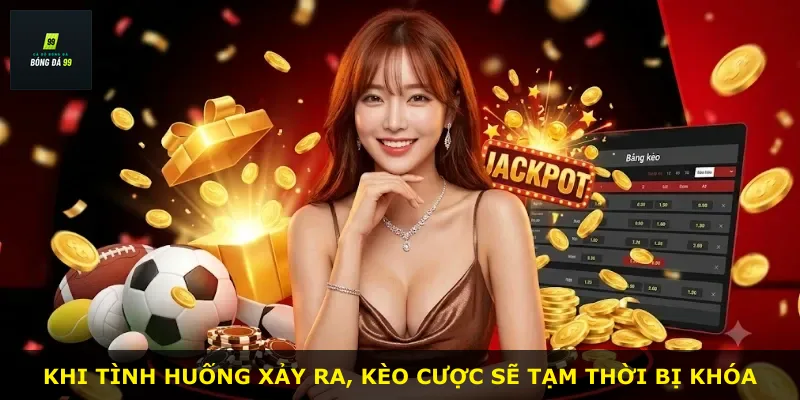 Khi tình huống xảy ra, kèo cược sẽ tạm thời bị khóa
